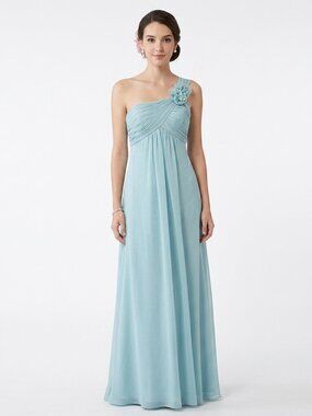 Belsoie "Seaglass" One Shoulder Chiffon Bridesmaid/Formal Gown NEW- Sz. 10